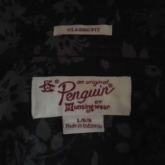 Penguin Classic Fit Printed Shirt-Large - Picture 4 of 4